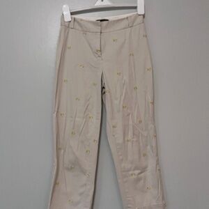 Talbots Cropped Pants with Lemons Size 4 Vintage